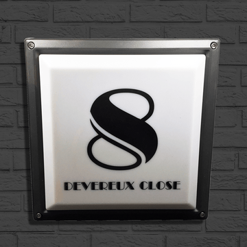 Dartford, house number sign with lights - Uk House signs - Office signs - Illuminated signs